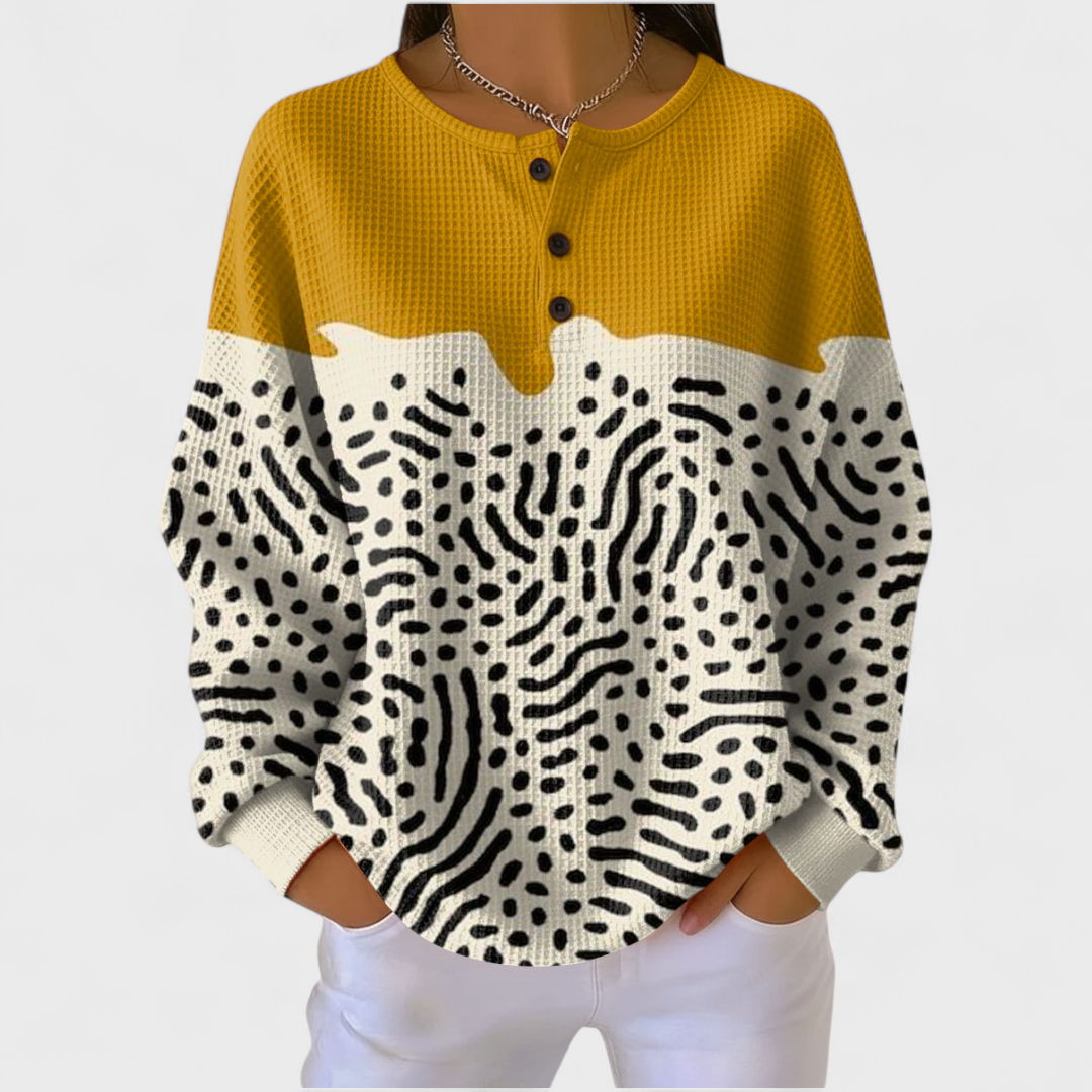 Women’s Zebra Print Color Block Pullover Sweater