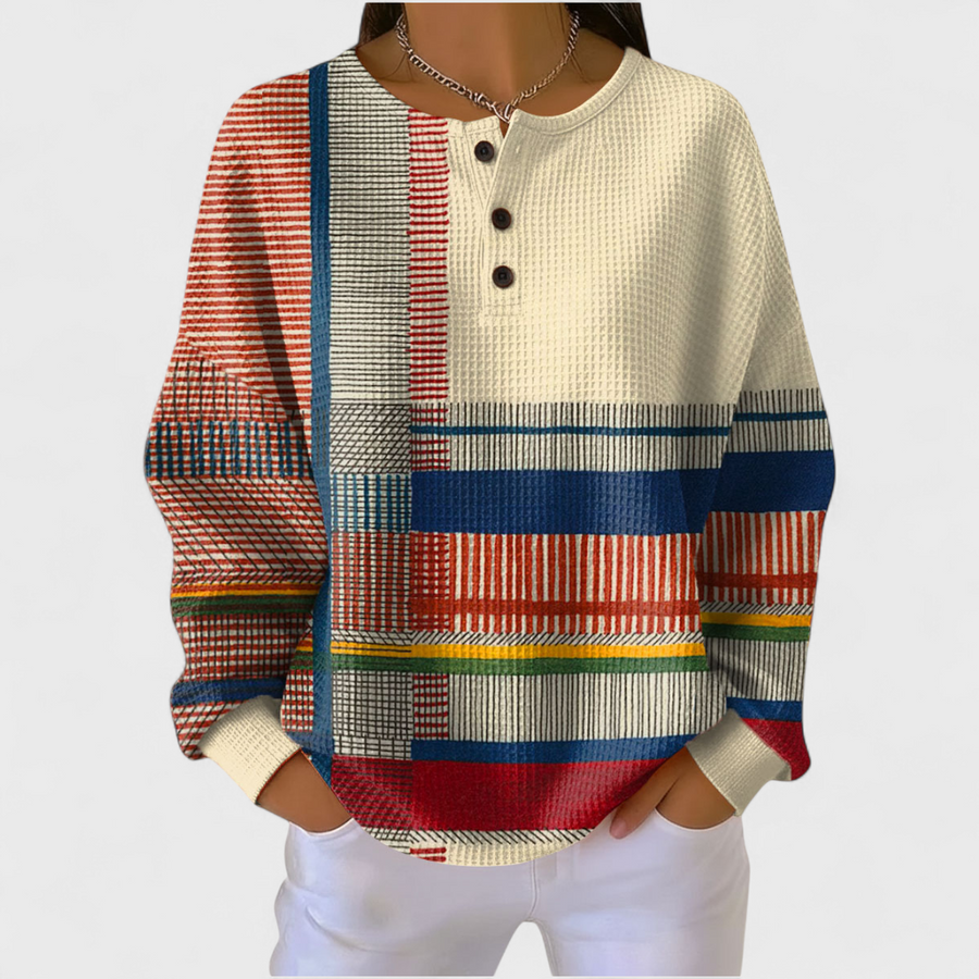 Women’s Colorblock Patchwork Pullover Sweater
