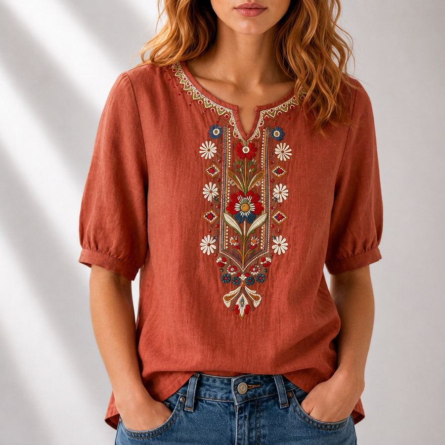 Women’s Floral Embroidered Blouse